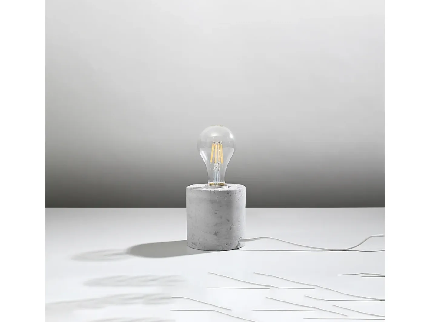 Sollux Lighting Lámparas de escritorio Nalvado industrial de concreto - 1 fuentes luminosas 3000K - L.10 x A.10 cm - Gris Discount
