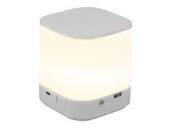 NETTLIFE Lámpara De Mesa-Lámparas de mesa LED , paquete de 2, con batería recargable de 1800 mAh, regulables táctilmente 3000-6500K USB 3 temperaturas de color y Blanco
