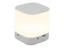 NETTLIFE Lámpara De Mesa-Lámparas de mesa LED , paquete de 2, con batería recargable de 1800 mAh, regulables táctilmente 3000-6500K USB 3 temperaturas de color y Blanco