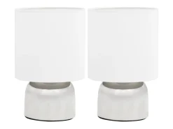 Iluminación Exterior-Lámparas de mesa táctiles 2 unidades E14 ES144319 Blanco
