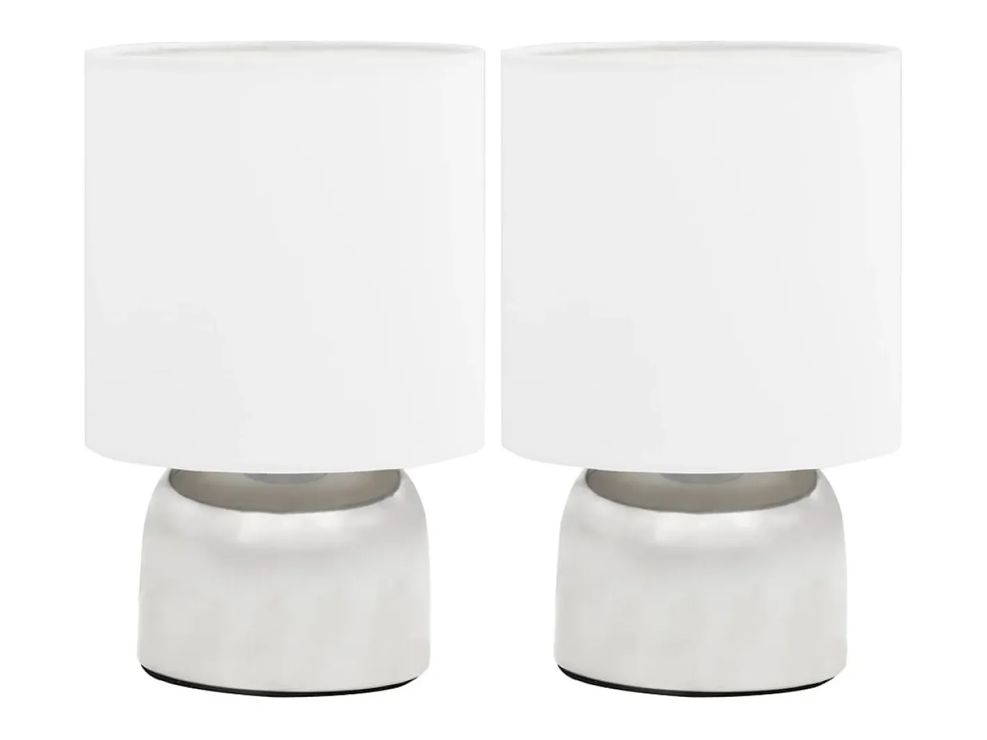 Iluminación Exterior-Lámparas de mesa táctiles 2 unidades E14 ES144319 Blanco
