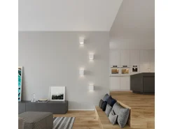 Sollux Lighting Aplique Para Pared-Lámparas de pared Astra moderno de cerámica/vidrio - 1 fuentes luminosas 3000K - L.14 x A.14 cm - Blanco