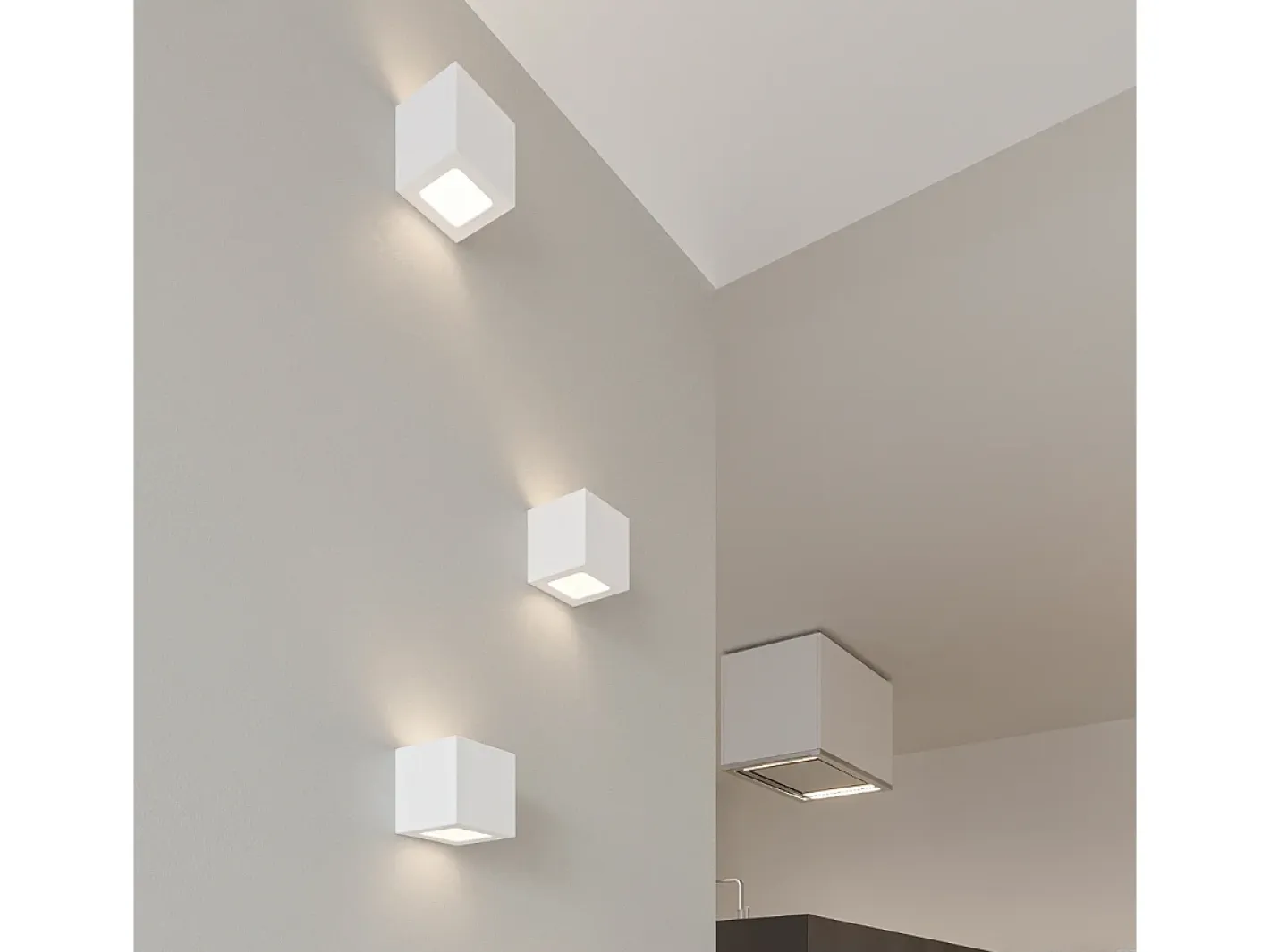 Sollux Lighting Aplique Para Pared-Lámparas de pared Astra moderno de cerámica/vidrio - 1 fuentes luminosas 3000K - L.14 x A.14 cm - Blanco