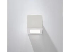 Sollux Lighting Aplique Para Pared-Lámparas de pared Astra moderno de cerámica/vidrio - 1 fuentes luminosas 3000K - L.14 x A.14 cm - Blanco
