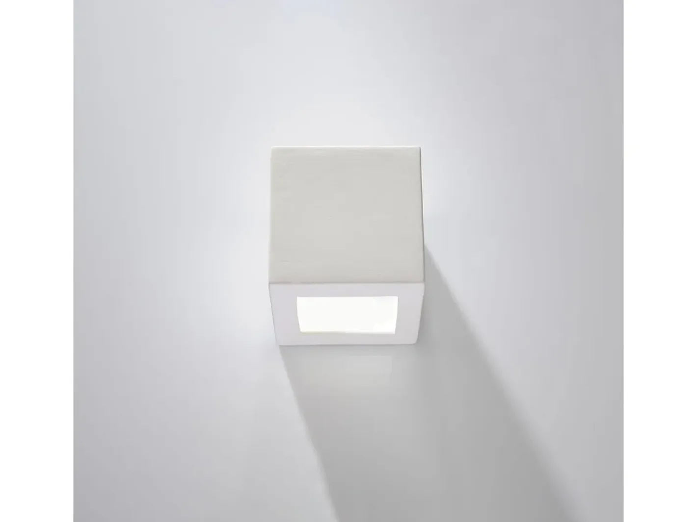Sollux Lighting Aplique Para Pared-Lámparas de pared Astra moderno de cerámica/vidrio - 1 fuentes luminosas 3000K - L.14 x A.14 cm - Blanco