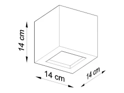 Sollux Lighting Aplique Para Pared-Lámparas de pared Astra moderno de cerámica/vidrio - 1 fuentes luminosas 4000K - L.14 x A.14 cm - Blanco