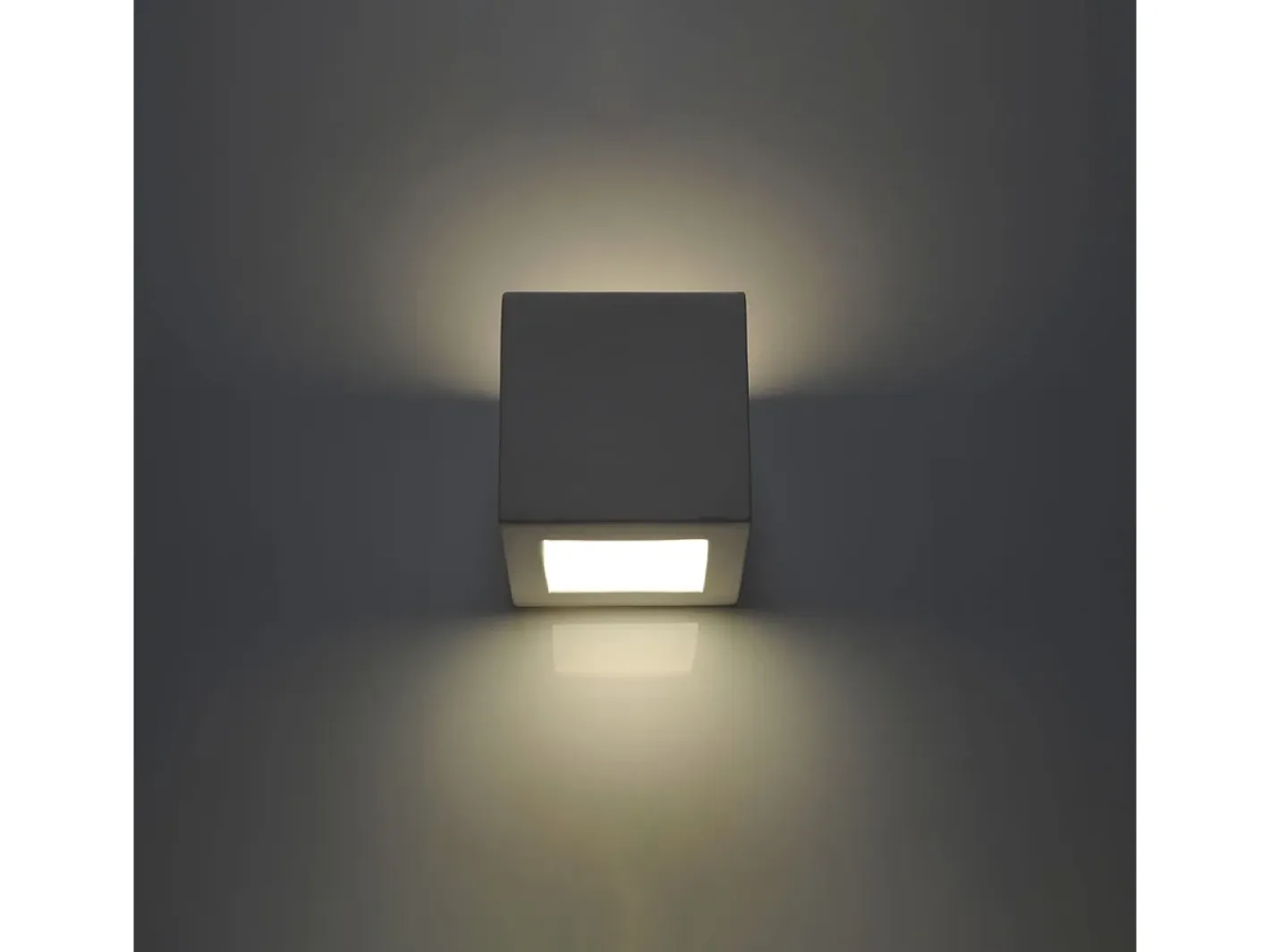 Sollux Lighting Aplique Para Pared-Lámparas de pared Astra moderno de cerámica/vidrio - 1 fuentes luminosas 4000K - L.14 x A.14 cm - Blanco