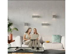 Sollux Lighting Lámparas de pared Astra moderno de cerámica/vidrio - 1 fuentes luminosas 4000K - L.14 x A.14 cm - Gris Clearance