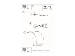 Sollux Lighting Lámparas de pared Astra moderno de cerámica/vidrio - 1 fuentes luminosas 3000K - L.14 x A.14 cm - Gris