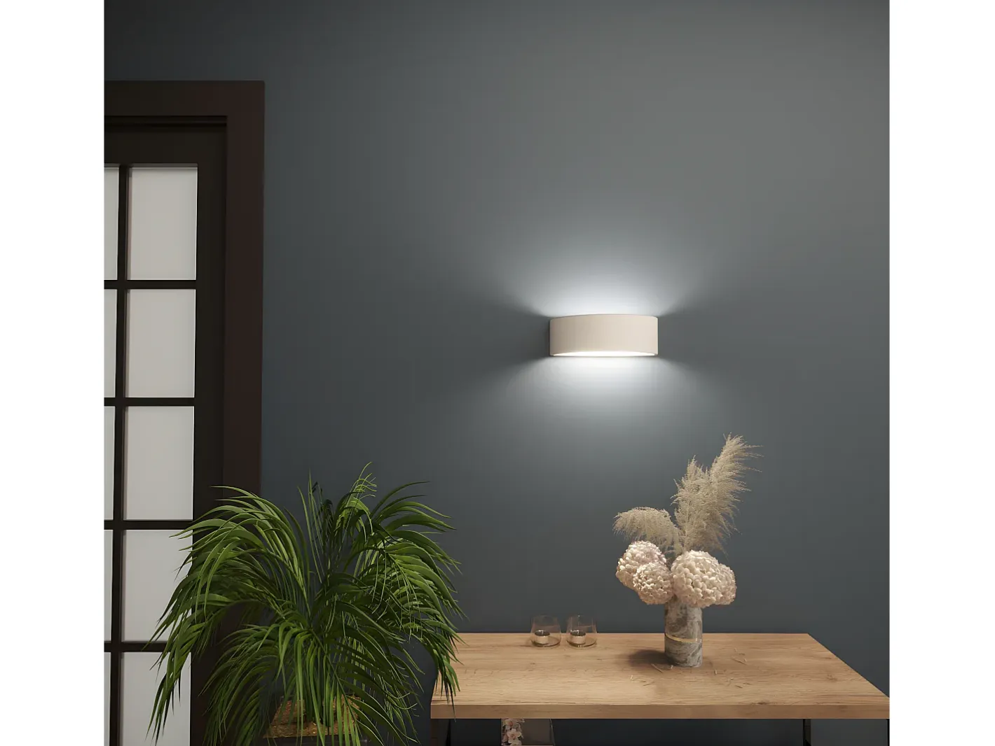 Sollux Lighting Aplique Para Pared-Lámparas De Pared Atena Moderno De Cerámica - 1 Fuentes Luminosas - L.20 X A.10 Cm - Blanco