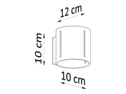 Sollux Lighting Lámparas de pared Brich moderno de aluminio - 1 fuentes luminosas 4000K - L.10 x A.10 cm - Blanco Hot