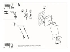 Sollux Lighting Aplique Para Pared-Lámparas de pared Briix moderno de acero - 1 fuentes luminosas 4000K - L.8 x A.8 cm - Gris