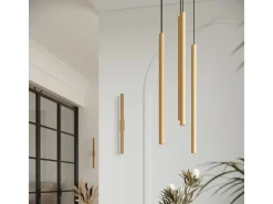 Sollux Lighting Aplique Para Pared-Lámparas de pared Brill moderno de acero - 2 fuentes luminosas 4000K - L.2,5 x A.50 cm - Dorado