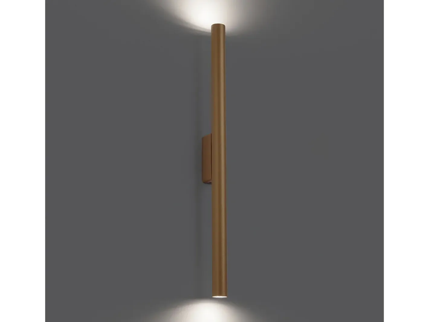 Sollux Lighting Aplique Para Pared-Lámparas de pared Brill moderno de acero - 2 fuentes luminosas 4000K - L.2,5 x A.50 cm - Dorado