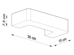 Sollux Lighting Lámparas de pared Briow moderno de cerámica - 1 fuentes luminosas 3000K - L.36 x A.7,5 cm - Blanco Hot