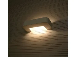 Sollux Lighting Lámparas de pared Briow moderno de cerámica - 1 fuentes luminosas 3000K - L.36 x A.7,5 cm - Blanco Hot