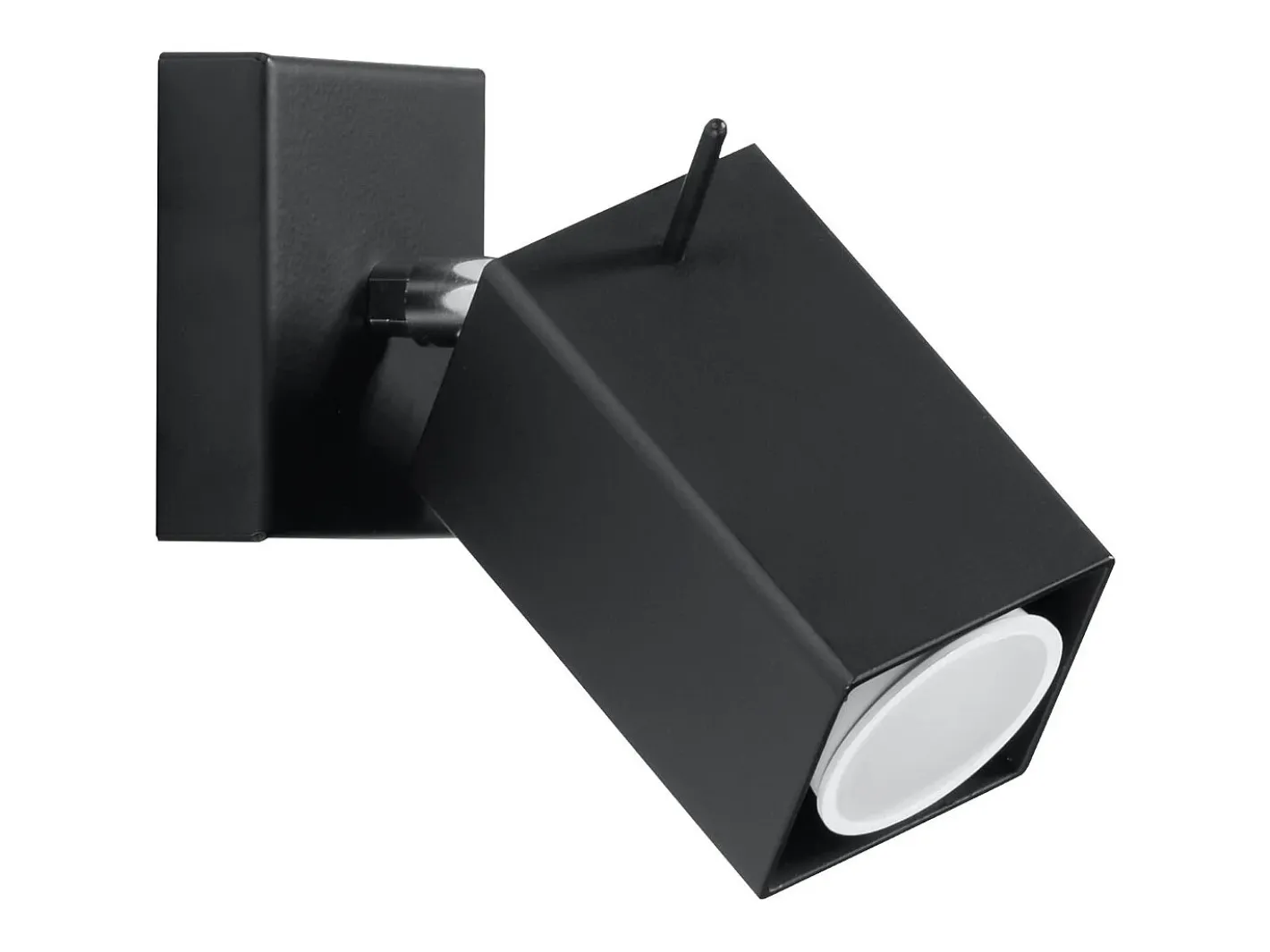 Sollux Lighting Aplique Para Pared-Lámparas de pared Briow moderno de acero - 1 fuentes luminosas 3000K - L.8 x A.8 cm - Negro