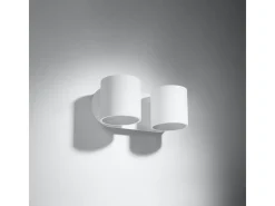 Sollux Lighting Lámparas de pared Celeris moderno de aluminio - 2 fuentes luminosas 3000K - L.26 x A.10 cm - Blanco Hot