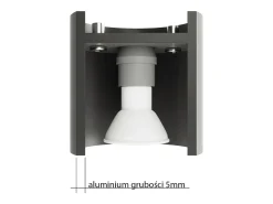 Sollux Lighting Lámparas de pared Celeris moderno de aluminio - 1 fuentes luminosas 3000K - L.10 x A.10 cm - Blanco New
