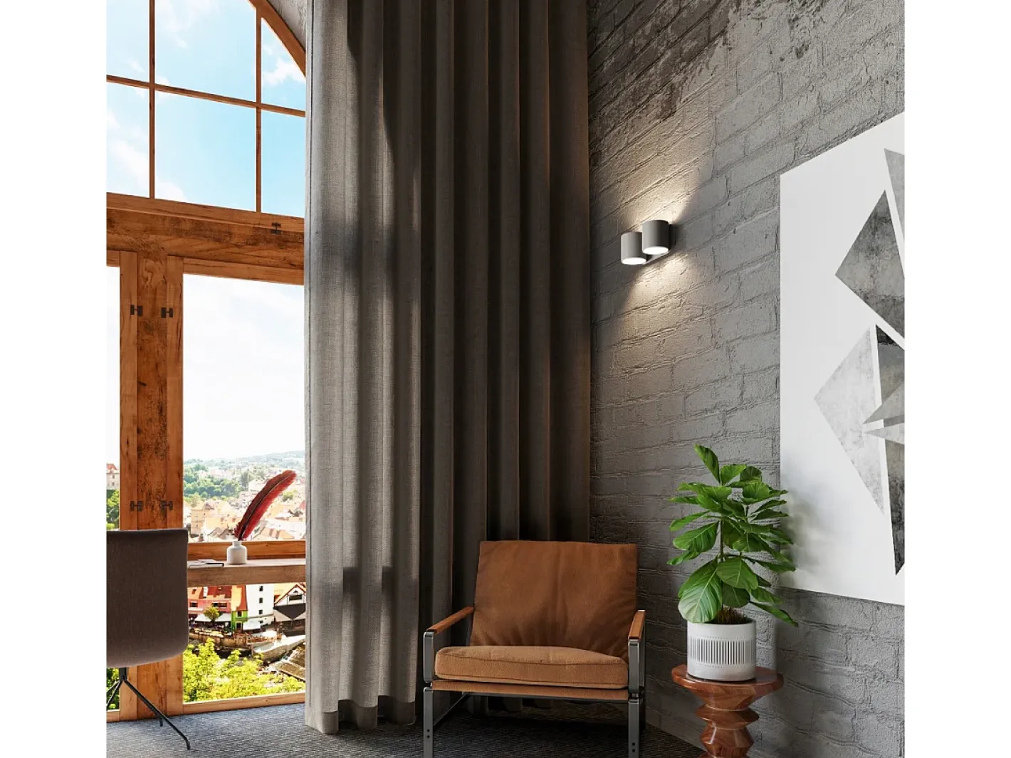Sollux Lighting Aplique Para Pared-Lámparas de pared Celeris moderno de aluminio - 2 fuentes luminosas 3000K - L.26 x A.10 cm - Gris