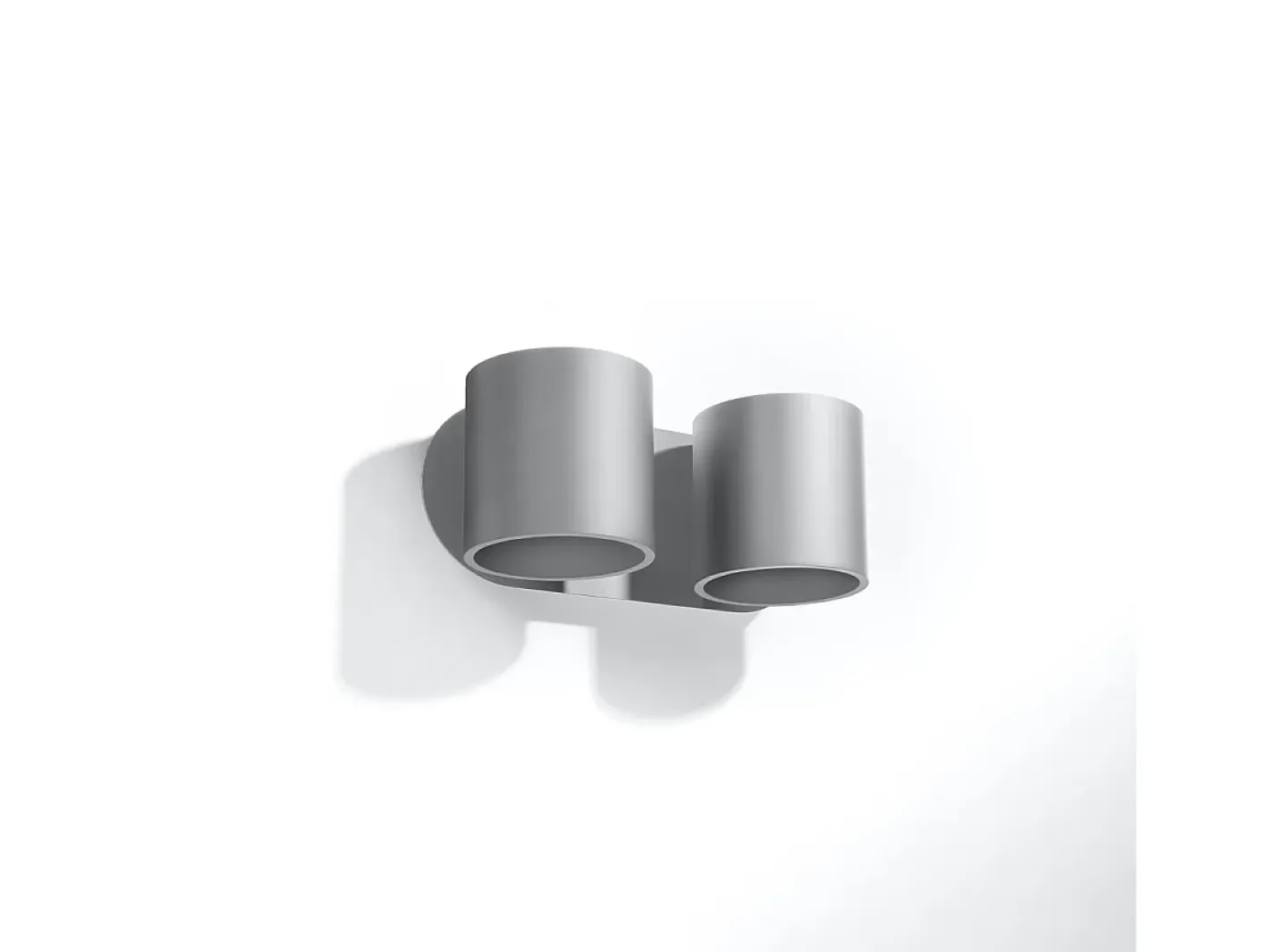Sollux Lighting Aplique Para Pared-Lámparas de pared Celeris moderno de aluminio - 2 fuentes luminosas 3000K - L.26 x A.10 cm - Gris