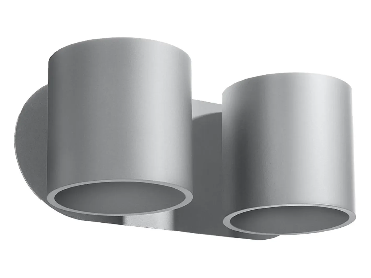 Sollux Lighting Aplique Para Pared-Lámparas de pared Celeris moderno de aluminio - 2 fuentes luminosas 3000K - L.26 x A.10 cm - Gris