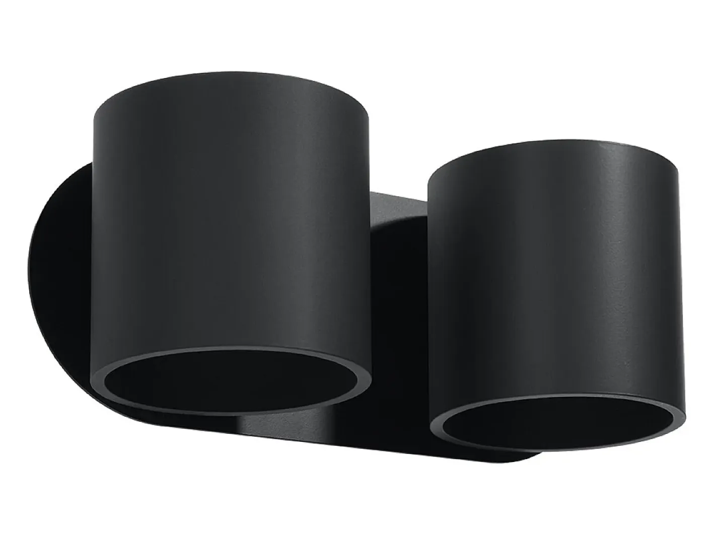 Sollux Lighting Aplique Para Pared-Lámparas de pared Celeris moderno de aluminio - 2 fuentes luminosas 4000K - L.26 x A.10 cm - Negro