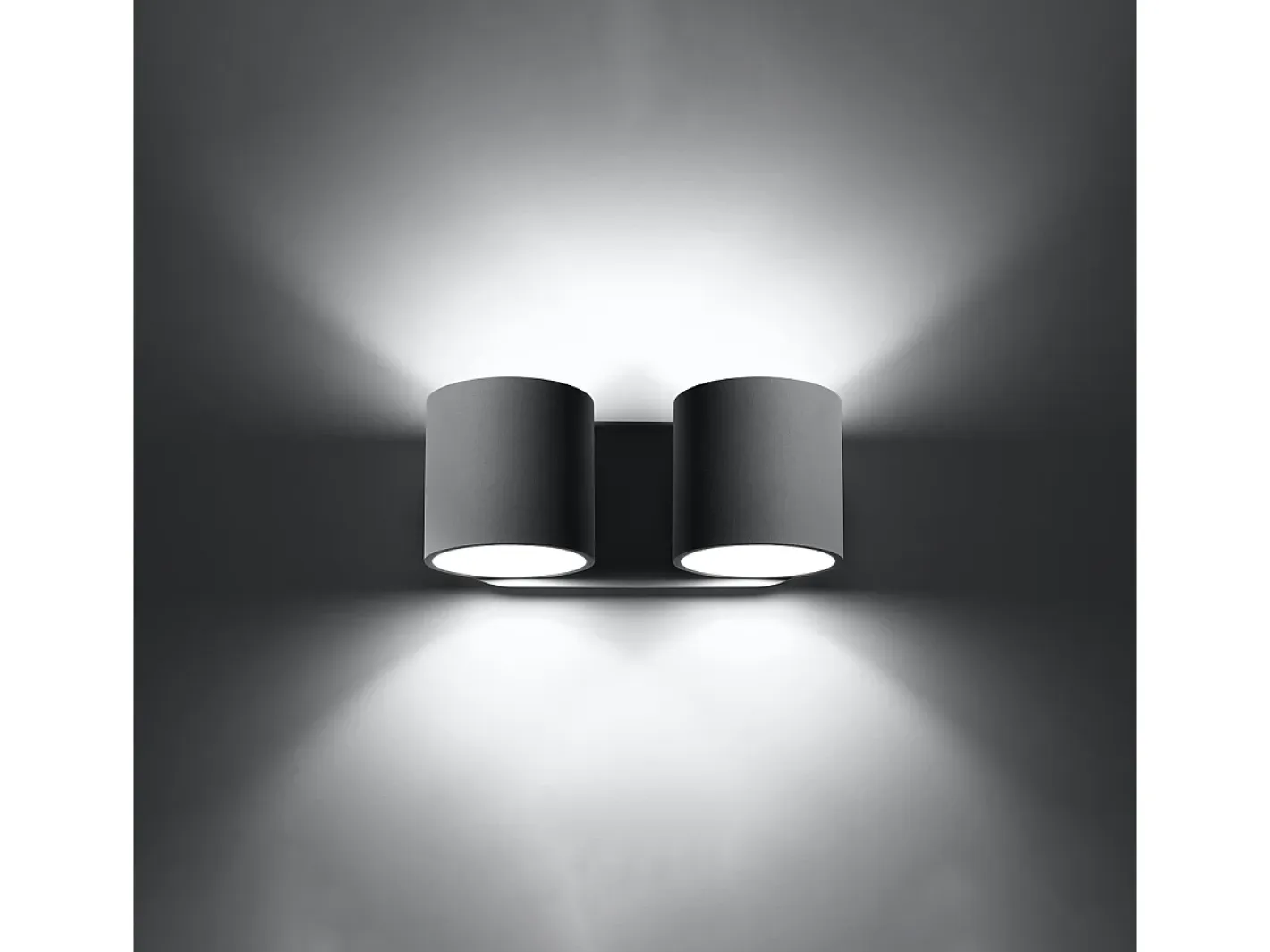 Hot Sollux Lighting Lámparas de pared Celeris moderno de aluminio - 2 fuentes luminosas 4000K - L.26 x A.10 cm - Gris