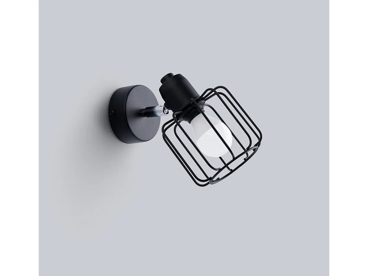 Discount Sollux Lighting Lámparas de pared Celubi moderno de acero - 1 fuentes luminosas 3000K - L.14 x A.18 cm - Negro