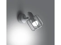 Sollux Lighting Aplique Para Pared-Lámparas de pared Celubi moderno de acero - 1 fuentes luminosas 4000K - L.14 x A.18 cm - Blanco