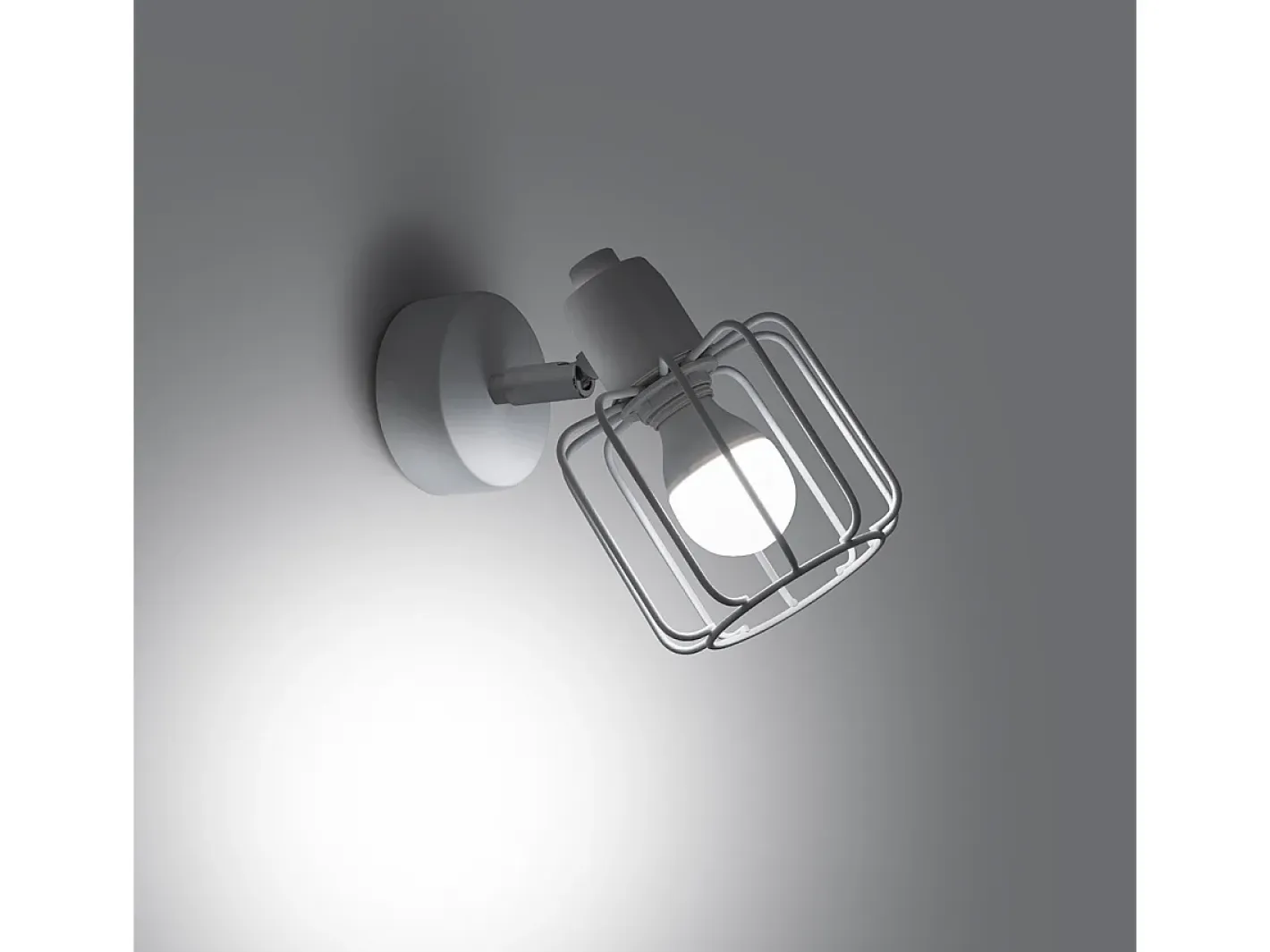 Sollux Lighting Aplique Para Pared-Lámparas de pared Celubi moderno de acero - 1 fuentes luminosas 4000K - L.14 x A.18 cm - Blanco