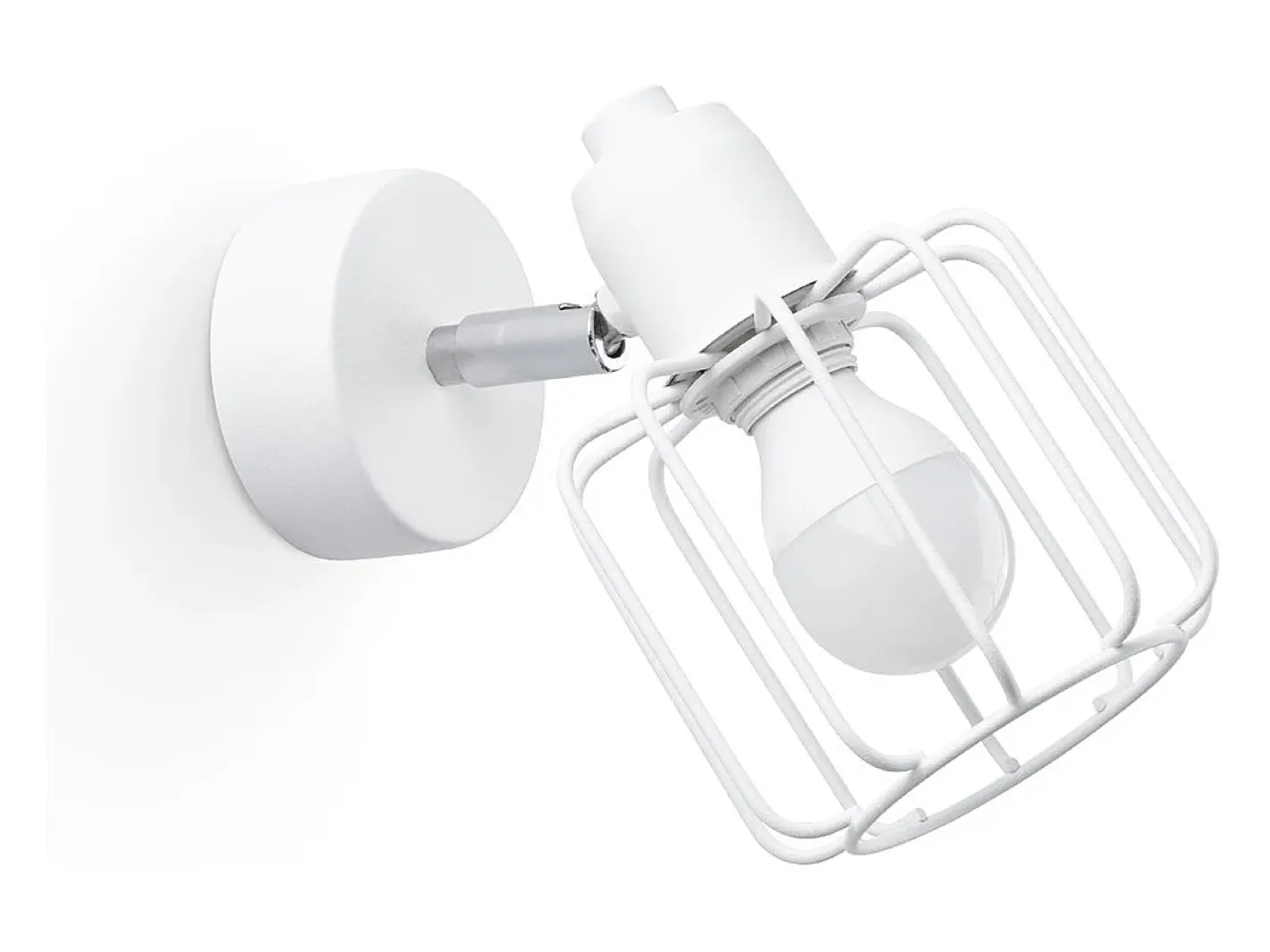 Sollux Lighting Aplique Para Pared-Lámparas de pared Celubi moderno de acero - 1 fuentes luminosas 4000K - L.14 x A.18 cm - Blanco