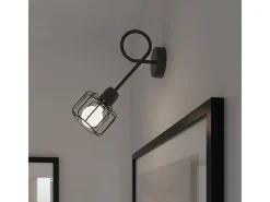 Sollux Lighting Lámparas de pared Celubi moderno de acero - 1 fuentes luminosas 3000K - L.15 x A.30 cm - Negro