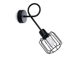 Sollux Lighting Lámparas de pared Celubi moderno de acero - 1 fuentes luminosas 3000K - L.15 x A.30 cm - Negro