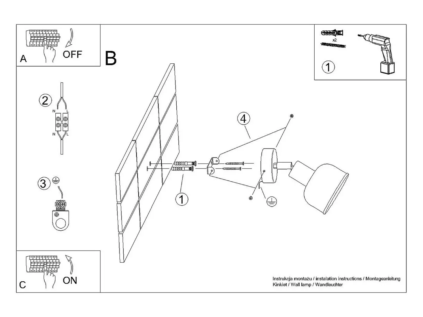 Sollux Lighting Aplique Para Pared-Lámparas De Pared Elba Desván De Acero - 1 Fuentes Luminosas - L.19 X A.17 Cm - Negro