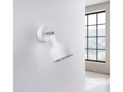 Sollux Lighting Aplique Para Pared-Lámparas De Pared Elba Desván De Acero - 1 Fuentes Luminosas - L.19 X A.17 Cm - Blanco