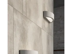 Best Sollux Lighting Lámparas de pared Enumis moderno de hormigón/vidrio - 1 fuentes luminosas 4000K - L.40 x A.10 cm - Gris