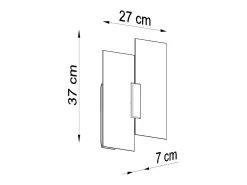 Clearance Sollux Lighting Lámparas de pared Fabulario moderno de acero/vidrio - 2 fuentes luminosas 4000K - L.27 x A.37 cm - cromo/blanco Gris