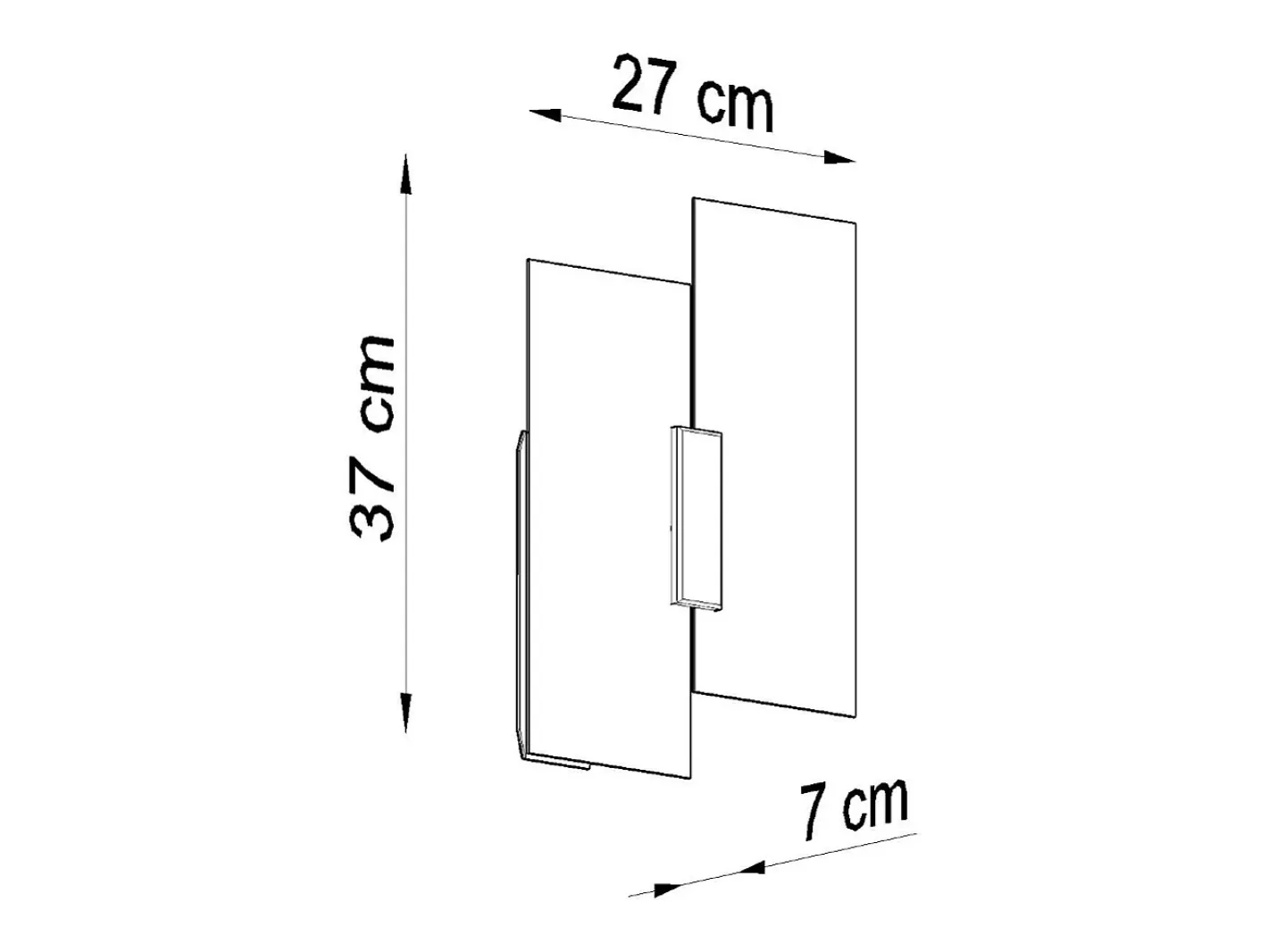 Clearance Sollux Lighting Lámparas de pared Fabulario moderno de acero/vidrio - 2 fuentes luminosas 4000K - L.27 x A.37 cm - cromo/blanco Gris