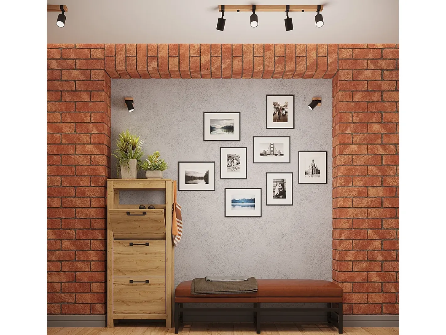 Sollux Lighting Lámparas De Pared Fager Escandinavo De Acero/Madera Natural - 1 Fuentes Luminosas - L.8 X A.13 Cm - /Madera Natural Negro Best