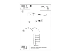 Outlet Sollux Lighting Lámparas de pared Flaam moderno de cerámica/vidrio - 1 fuentes luminosas 4000K - L.10,5 x A.26 cm - Blanco