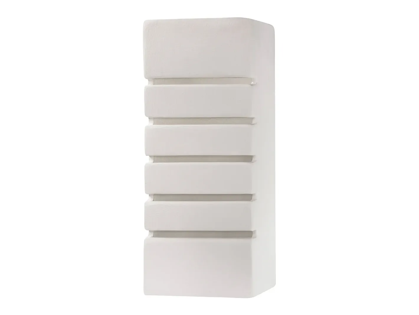 Outlet Sollux Lighting Lámparas de pared Flaam moderno de cerámica/vidrio - 1 fuentes luminosas 4000K - L.10,5 x A.26 cm - Blanco