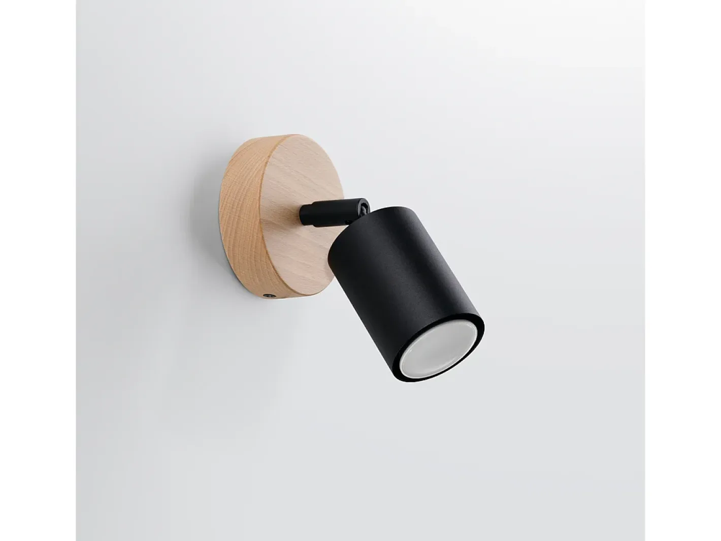 Sollux Lighting Lámparas de pared Flare moderno de acero/madera - 1 fuentes luminosas 3000K - L.16 x A.16 cm - madera negra Negro Clearance