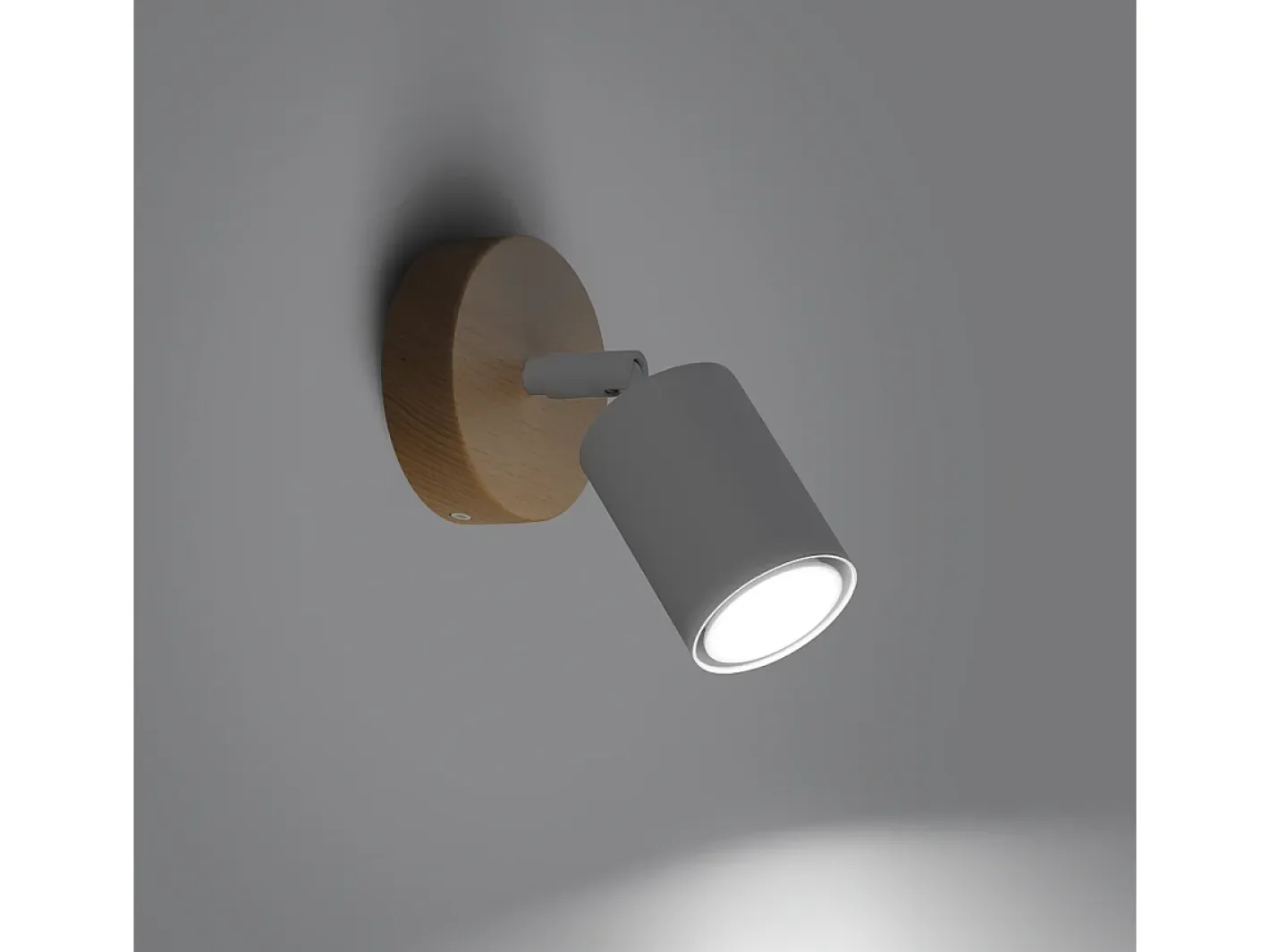 Sollux Lighting Lámparas de pared Flare moderno de acero/madera - 1 fuentes luminosas 4000K - L.16 x A.16 cm - madera blanca Blanco Outlet