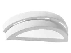 Sollux Lighting Lámparas de pared Gloch moderno de cerámica/vidrio - 1 fuentes luminosas 3000K - L.40 x A.10 cm - Blanco