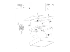 Sollux Lighting Lámparas de pared Gloch moderno de cerámica/vidrio - 1 fuentes luminosas 3000K - L.40 x A.10 cm - Blanco