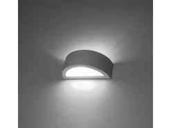 Sollux Lighting Lámparas de pared Gloim moderno de cerámica - 1 fuentes luminosas 4000K - L.20 x A.10 cm - Blanco Hot