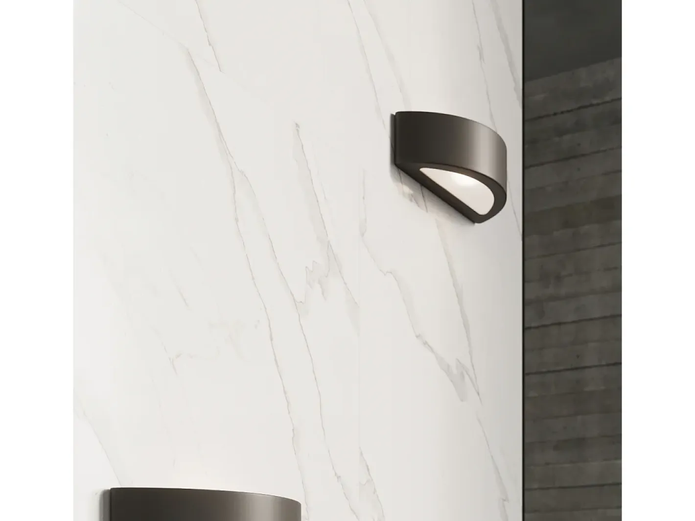 Sollux Lighting Aplique Para Pared-Lámparas de pared Gloim moderno de cerámica/vidrio - 1 fuentes luminosas 4000K - L.40,5 x A.10 cm - Negro