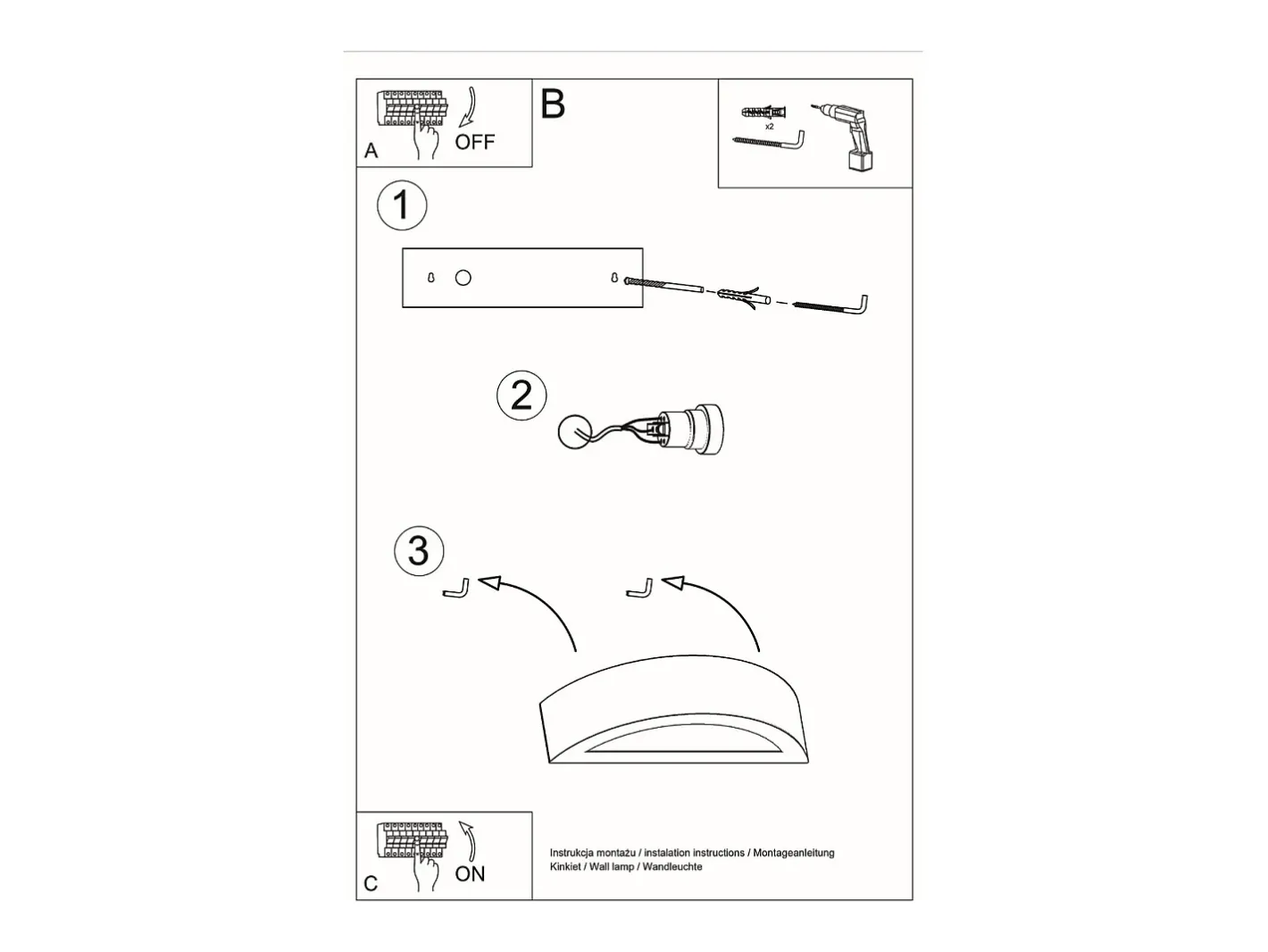 Sollux Lighting Aplique Para Pared-Lámparas de pared Gloim moderno de cerámica/vidrio - 1 fuentes luminosas 4000K - L.40,5 x A.10 cm - Negro