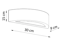 Sollux Lighting Aplique Para Pared-Lámparas de pared Gloim moderno de cerámica - 1 fuentes luminosas 4000K - L.30 x A.15 cm - Blanco